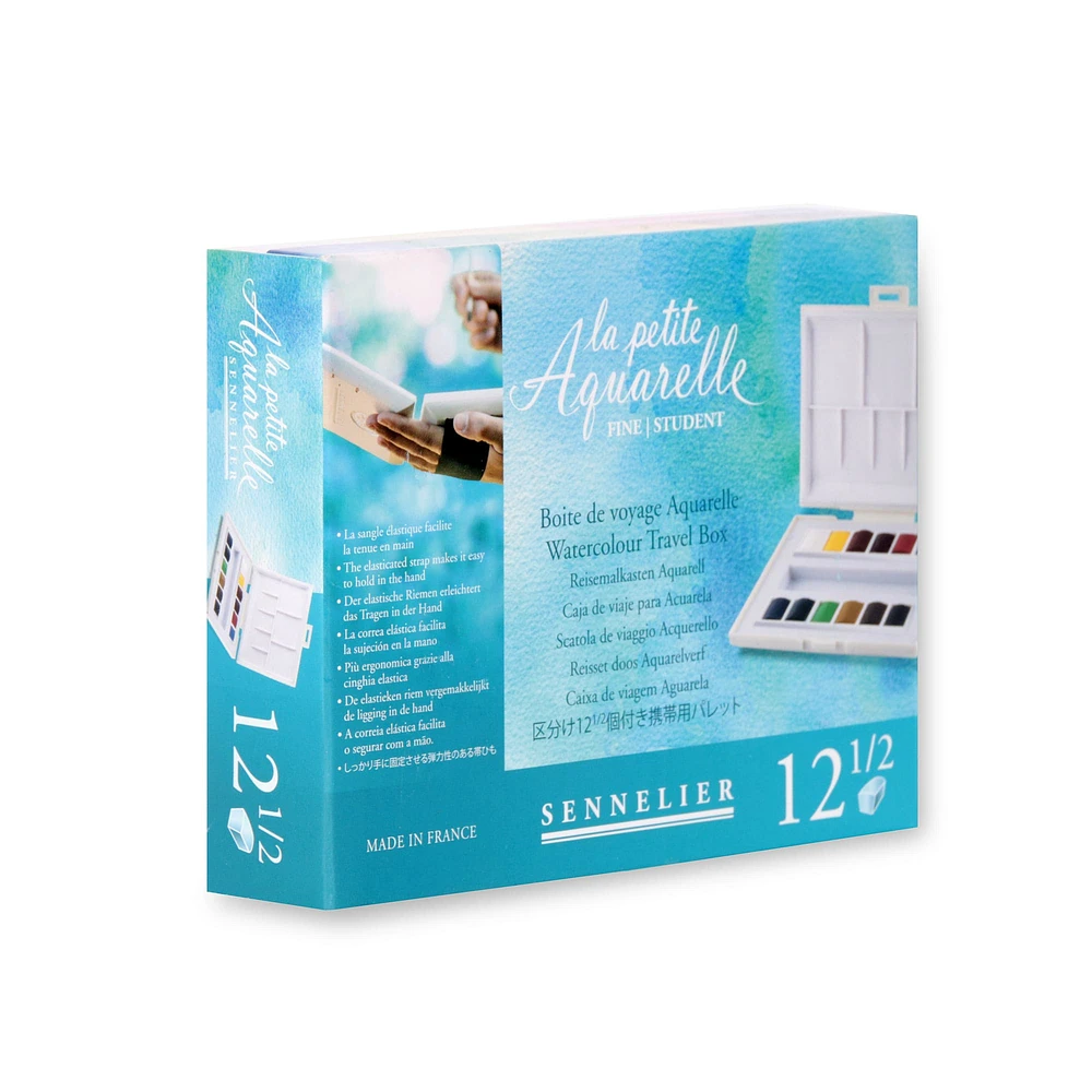 Sennelier Watercolour Travel Box-12 Half Pans