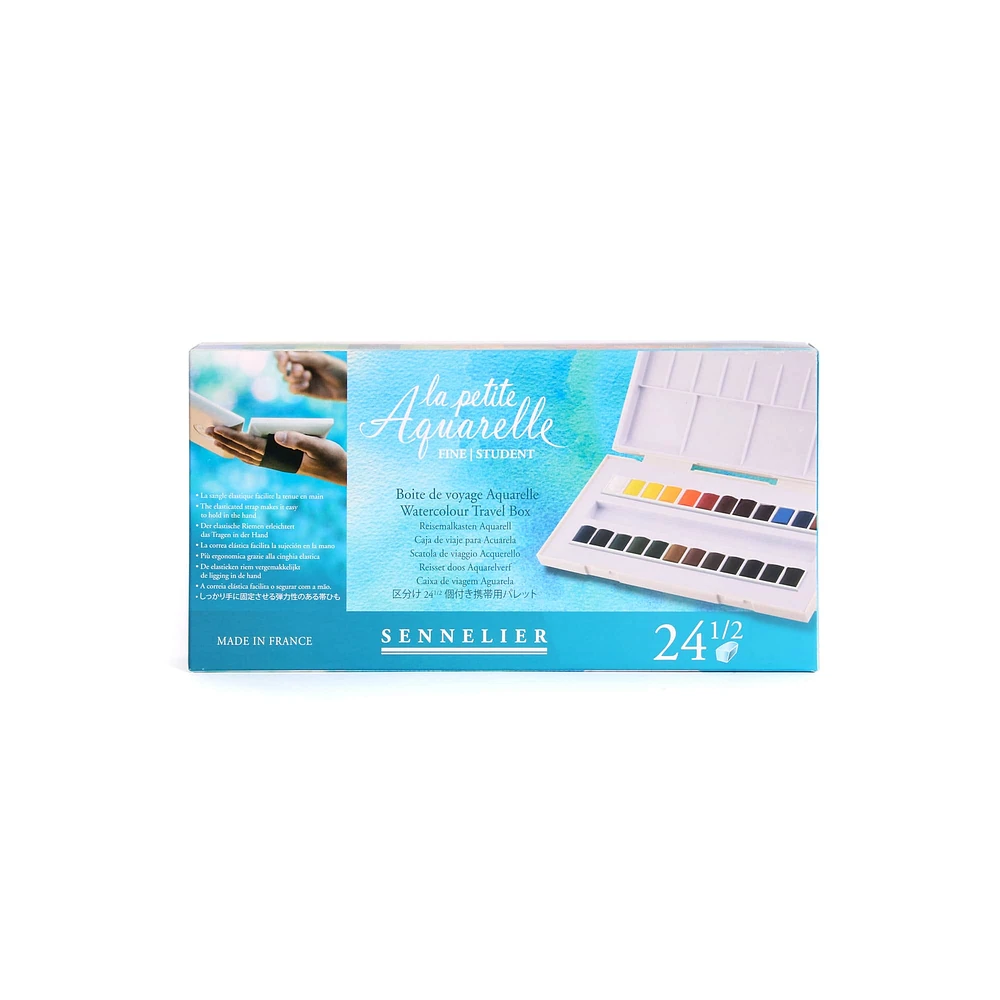 Sennelier Watercolour Travel Box-24 Half Pans