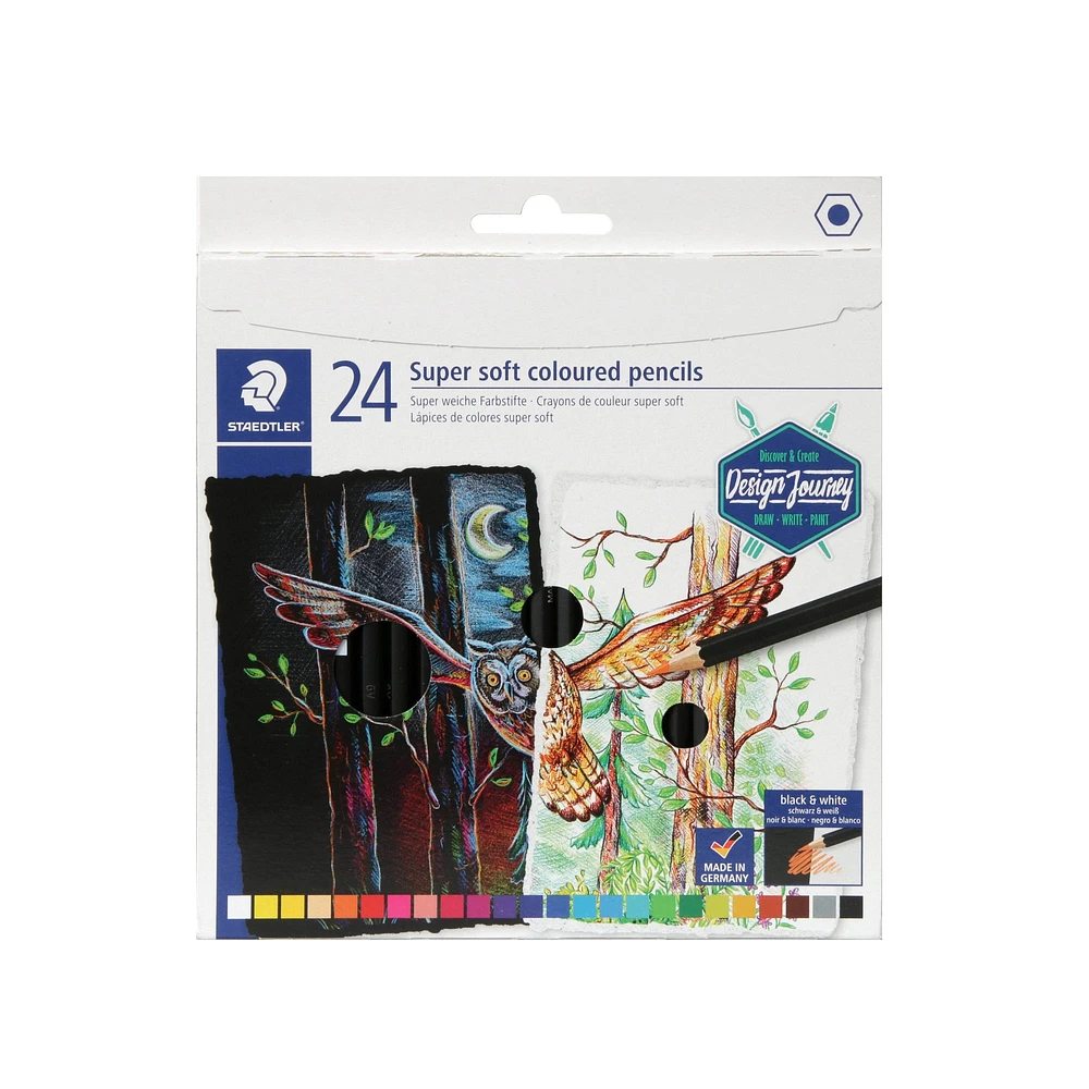 24-Pack Super Soft Coloured Pencils