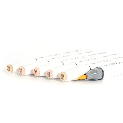 6-Piece Touch Twin Brush Marker Set - Skin Tones A