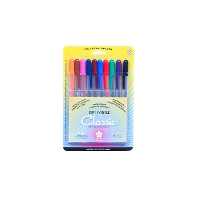 Ens. 10 stylos Gelly Roll® couleurs assorties