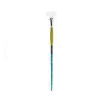 Snap! Paintbrush – Fan #4, Long Handle, White Synthetic