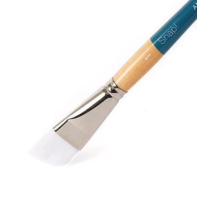 Snap! Paintbrush – Bright, White Synthetic, Long Handle