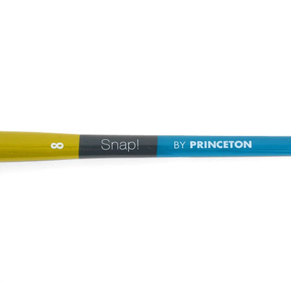 Snap! Paintbrush – Flat, Long Handle, White Synthetic