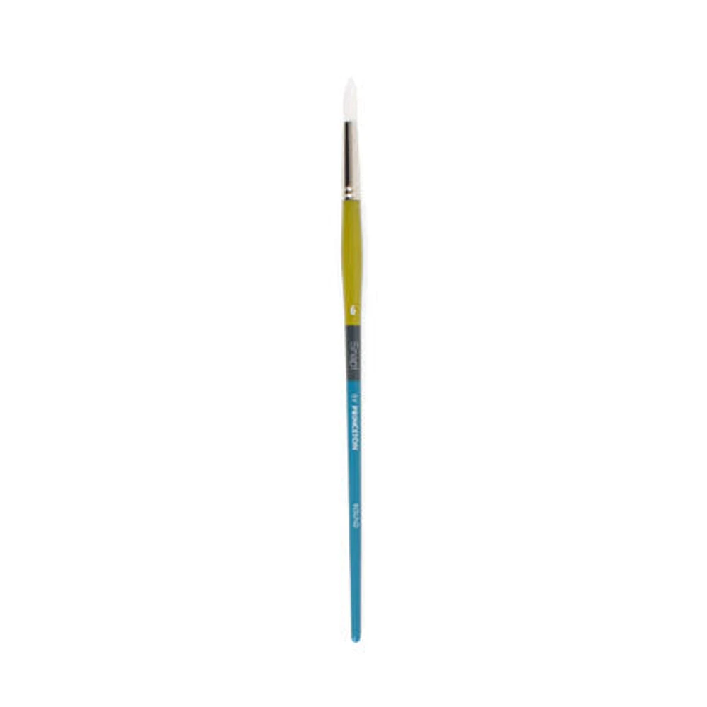 Snap! Paintbrush – Round, White Synthetic, Long Handle