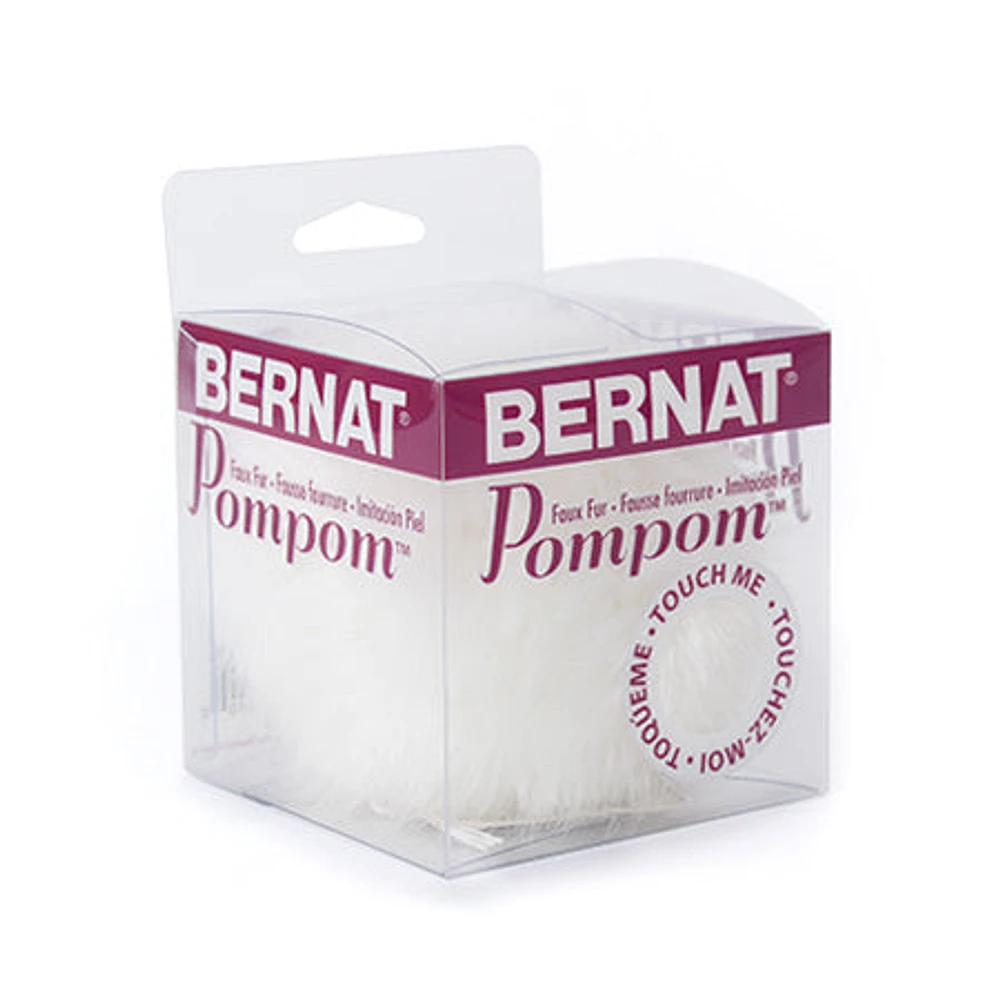 Pompon polyester – Lapin blanc