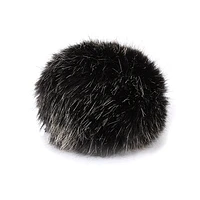 Pompon polyester – Vison noir