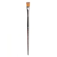 Short handle flat wisp paintbrush