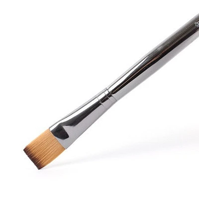 Long handled short flat paintbrush