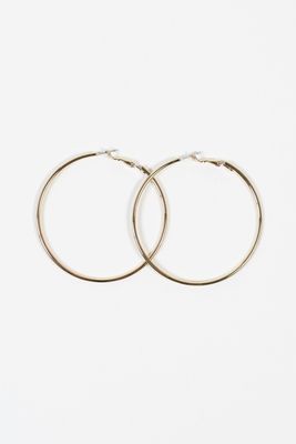 Oversize Gold Thin Hoops
