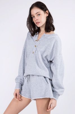 Nova Long Sleeve Button Up Henley