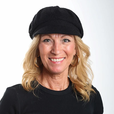 Waffle fabric bell newsboy cap