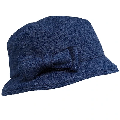 Boiled wool bucket hat with buckle