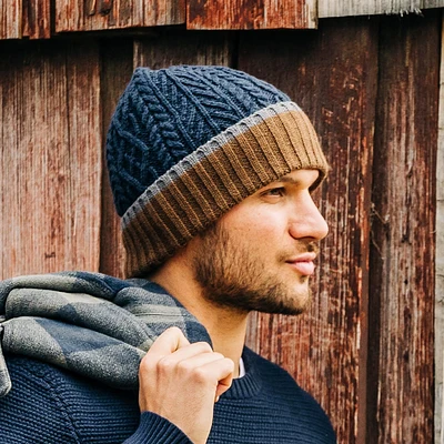 Cable knit hat