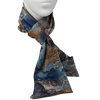 Foulard double à motif marbr