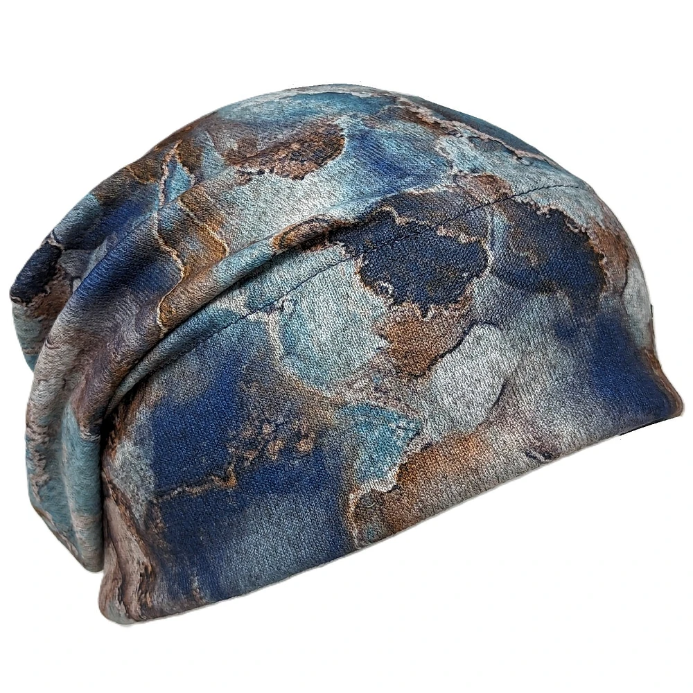 Tuque pendante à motif marbr