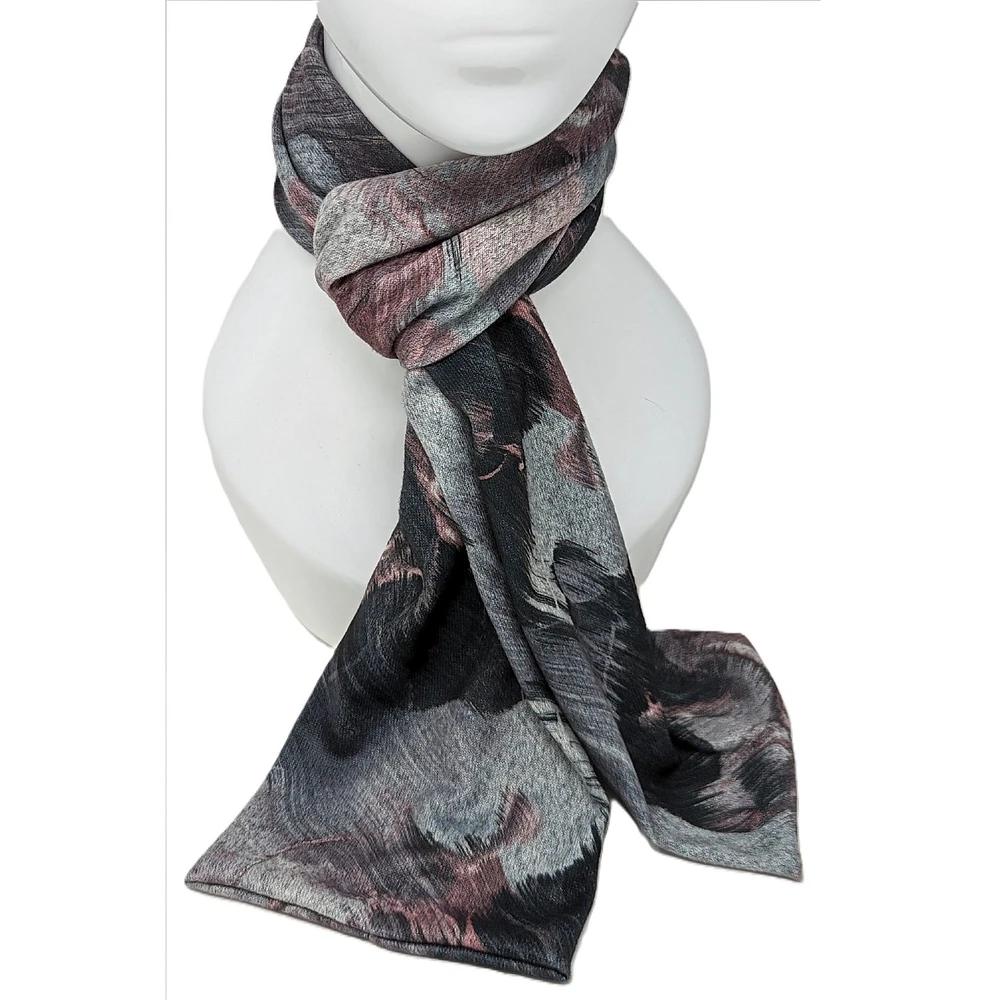 Foulard double à motif marbr