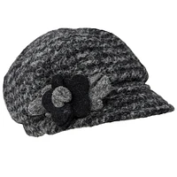 Wool cap with flower