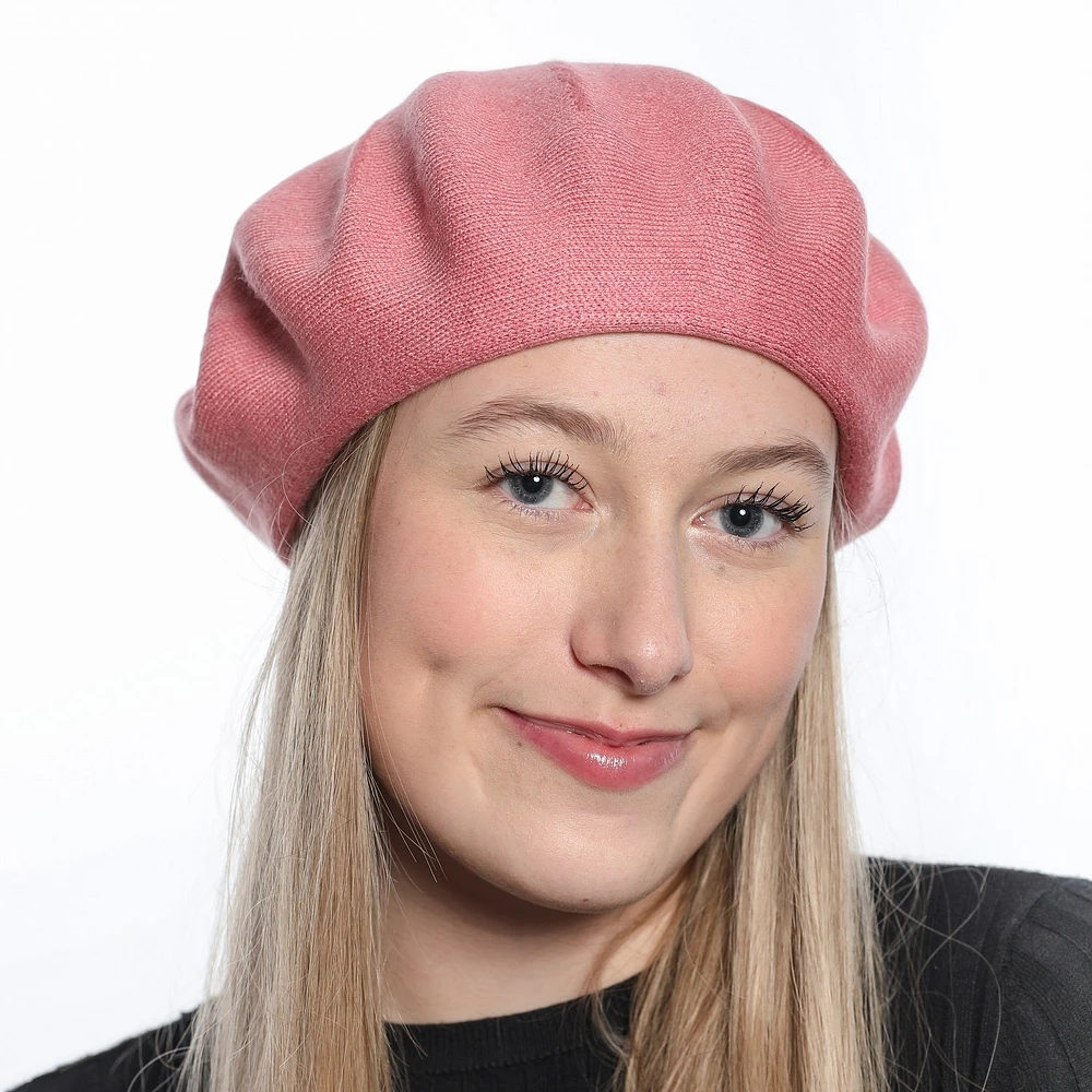 Fine wool knit beret