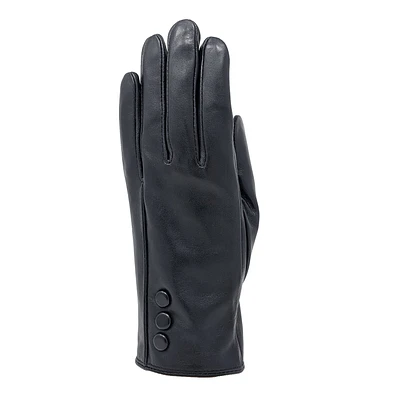 3-button leather glove