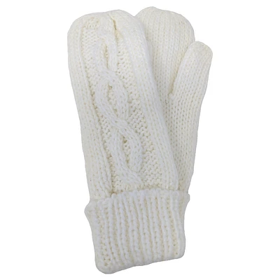 Cable knit mitt