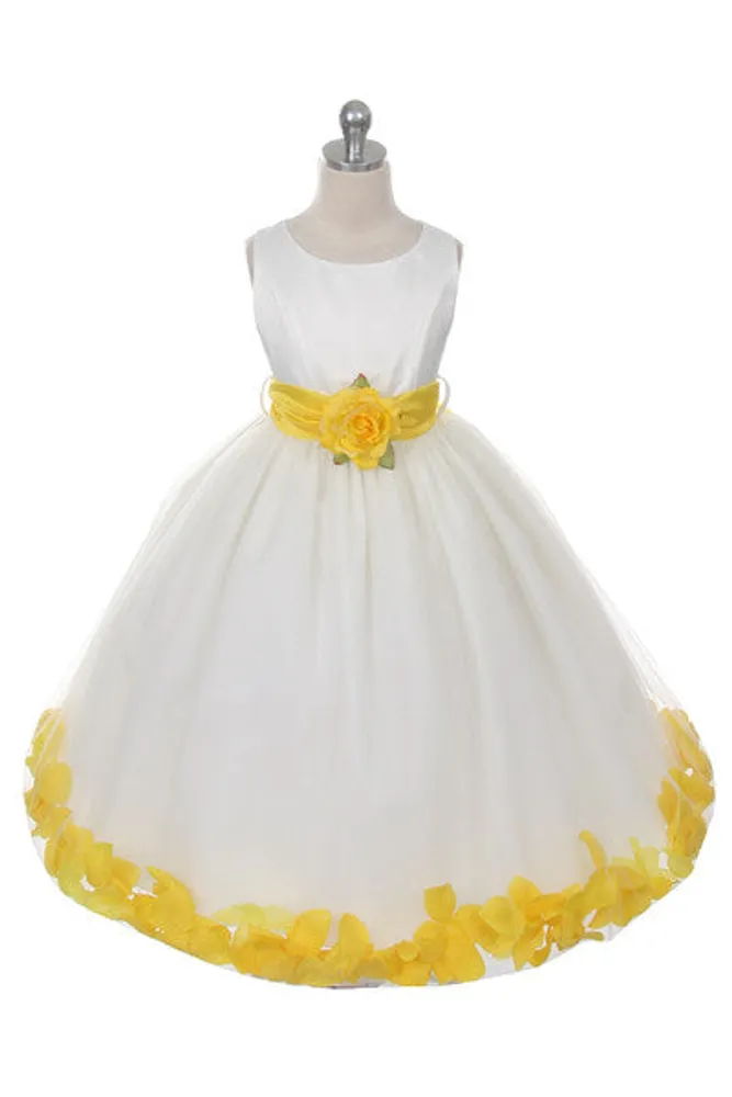 Ashley Dress with Petals and Sash