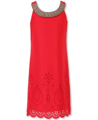 Designer Sequence Dress Ruby Red