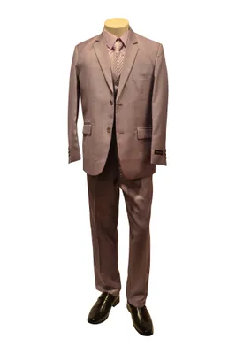 Ronaldo Purple Linen 5 pc Suit