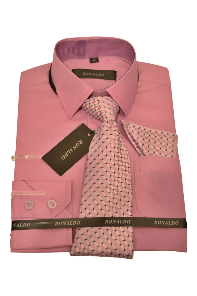 Ronaldo 3pc Light Plum Shirt Set