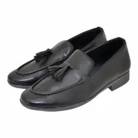 Boys Classic Black with Tassel Loafers