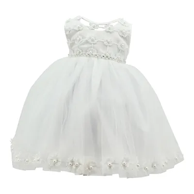 Baby Girls Paparazzi Christening Dress With Silver