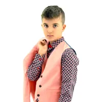 Ronaldo Salmon Pink 3pc Skinny Designer Suit With Shorts