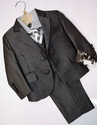 Pewter Two-Button Metallic Suit