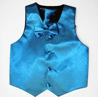 Soild Boys Tuxedo Vest Sets