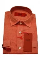 Designer Linen Dress Shirts Coral