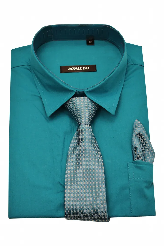 Ronaldo 3 pc Aqua Shirt Set