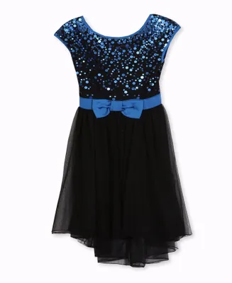 Designer Sequence Dress Tiffany Blue and Black