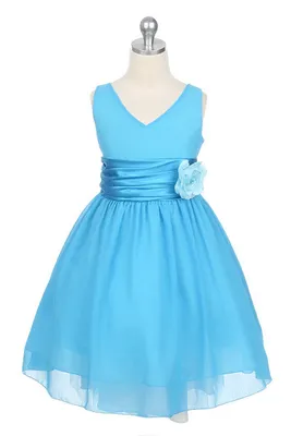 Chiffon Dress Turquoise