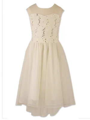 Designer Sequence Dress Ivory