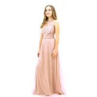 Paparazzi Couture Sequence Full length dress Blush Pink