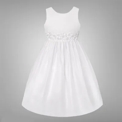 White Double Layer Tulle Flower Girl Dress