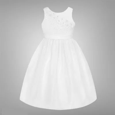 Pearl Sequin Embroidered Communion Dress