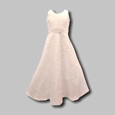 Couture Design Dress Ivory with Lace Overlay