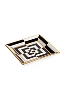 OP ART SQUARE TRAY- BLK/WHT