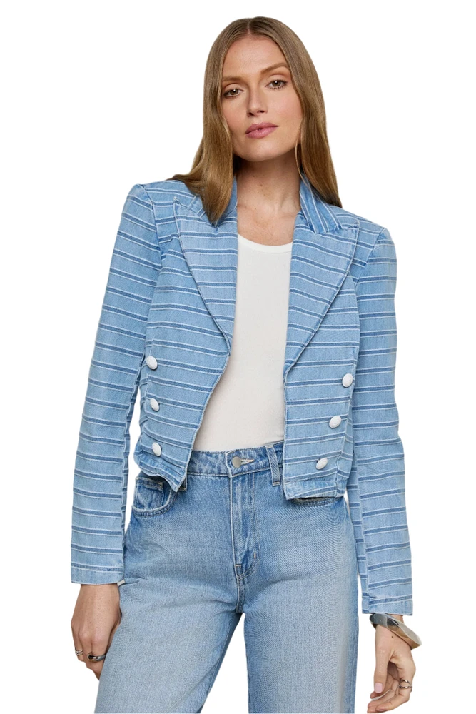 DOLLY CROP STRIPE BLAZER