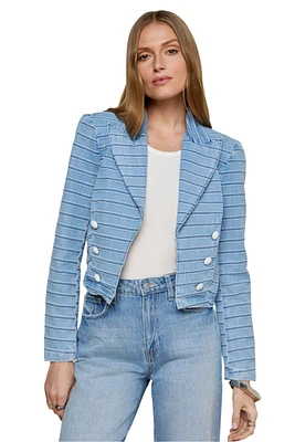 DOLLY CROP STRIPE BLAZER