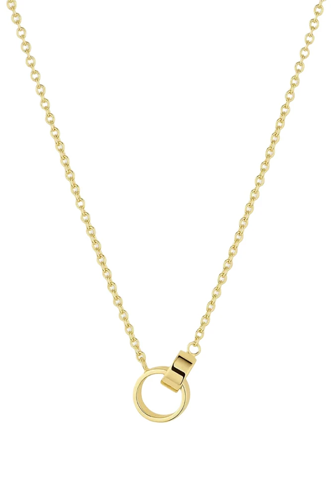 ROSE INTERLOCKING NECKLACE- GOLD