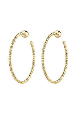 CREW HOOPS LG- GOLD