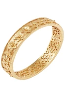FLORA HINGE BANGLE- GLD