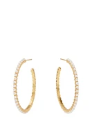 JULIET HOOP MED- GLD/PEARL